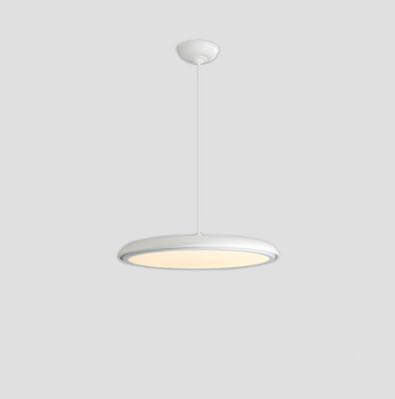 Lámpara colgante LED de metal con forma de platillo volante nórdico Macaron 