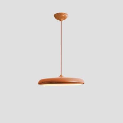 Lámpara colgante LED de metal con forma de platillo volante nórdico Macaron 