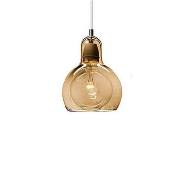 Modern Gourd Glass 1-Light Pendant Light