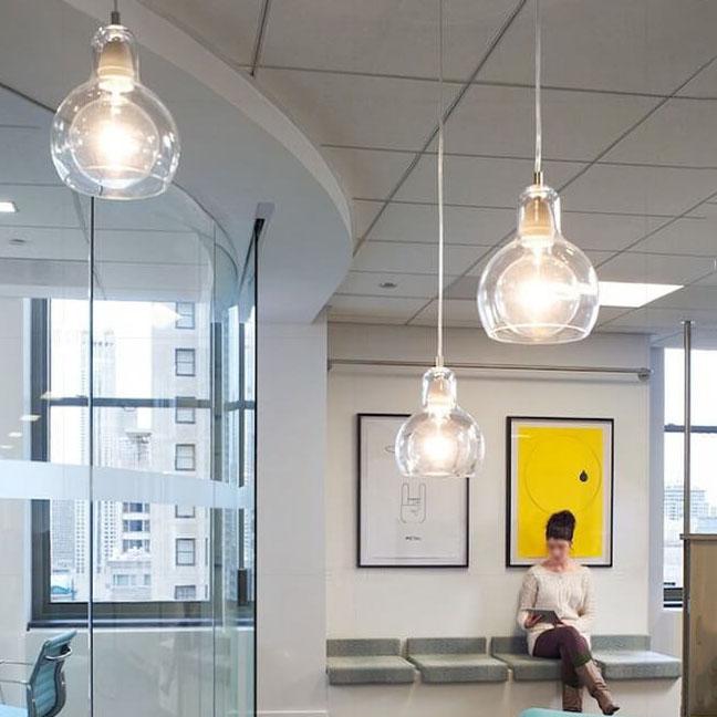 Modern Gourd Glass 1-Light Pendant Light