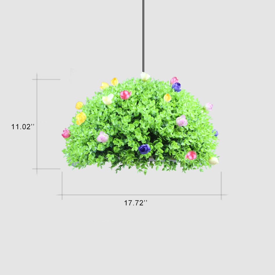 Modern Simulation of Greenery Half Round 1-Light Pendant Light