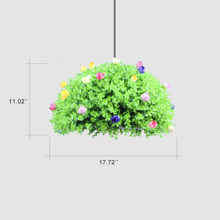 Modern Simulation of Greenery Half Round 1-Light Pendant Light