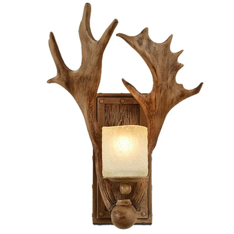 Vintage antike Geweih 1-Licht Wandleuchte Lampe 
