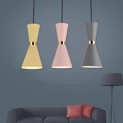 Modern Macaron Bell Shape Metal 1-Light Pendant Light