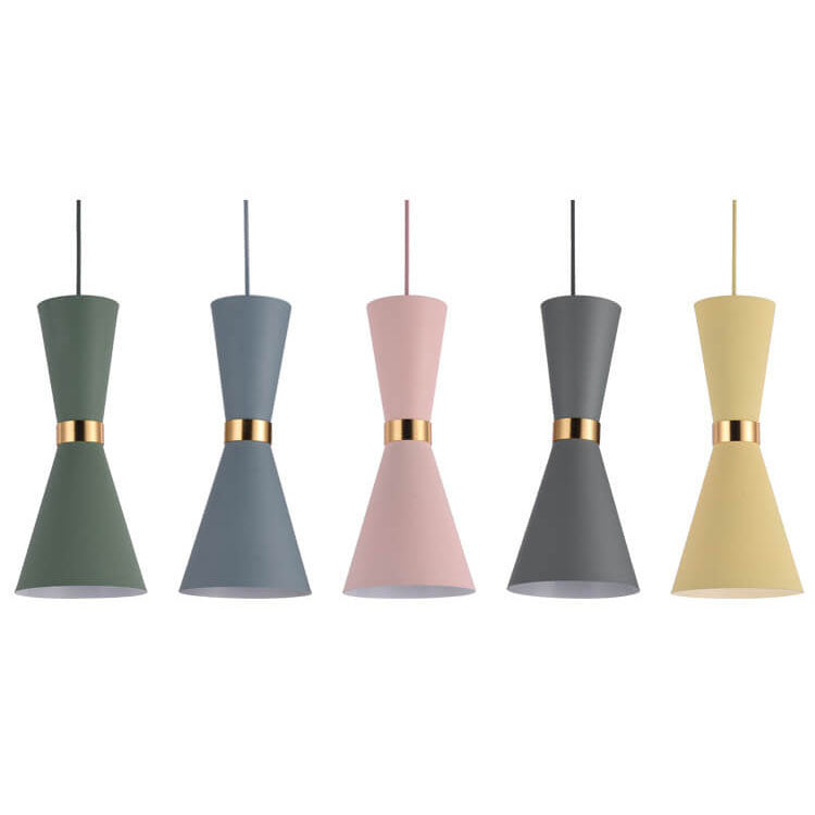 Modern Macaron Bell Shape Metal 1-Light Pendant Light