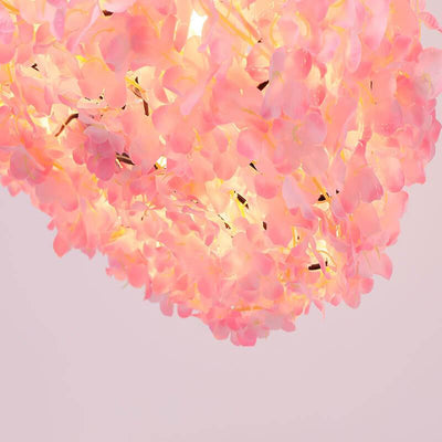 Modern Pink 1-Light Blossom Flower LED Pendant Light