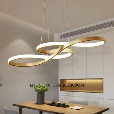 Modern Double-Sided Twist 1-Light LED Chandeliers