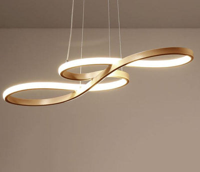 Modern Double-Sided Twist 1-Light LED Chandeliers