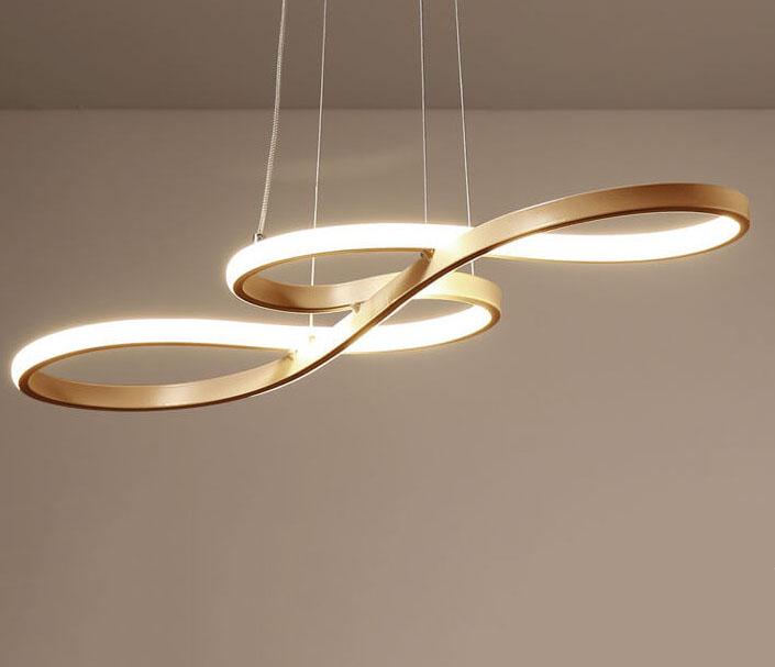 Modern Double-Sided Twist 1-Light LED Chandeliers