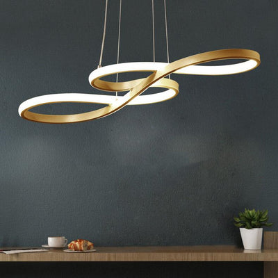 Modern Double-Sided Twist 1-Light LED Chandeliers