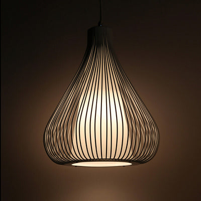 Nordic Simple Teardrop Cage Metal 1 Light Pendant Light