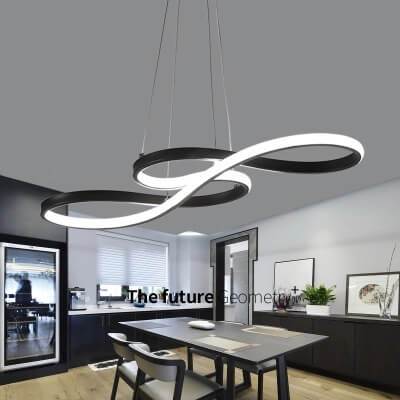 Modern Double-Sided Twist 1-Light LED Chandeliers