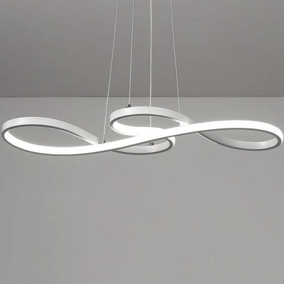 Modern Double-Sided Twist 1-Light LED Chandeliers