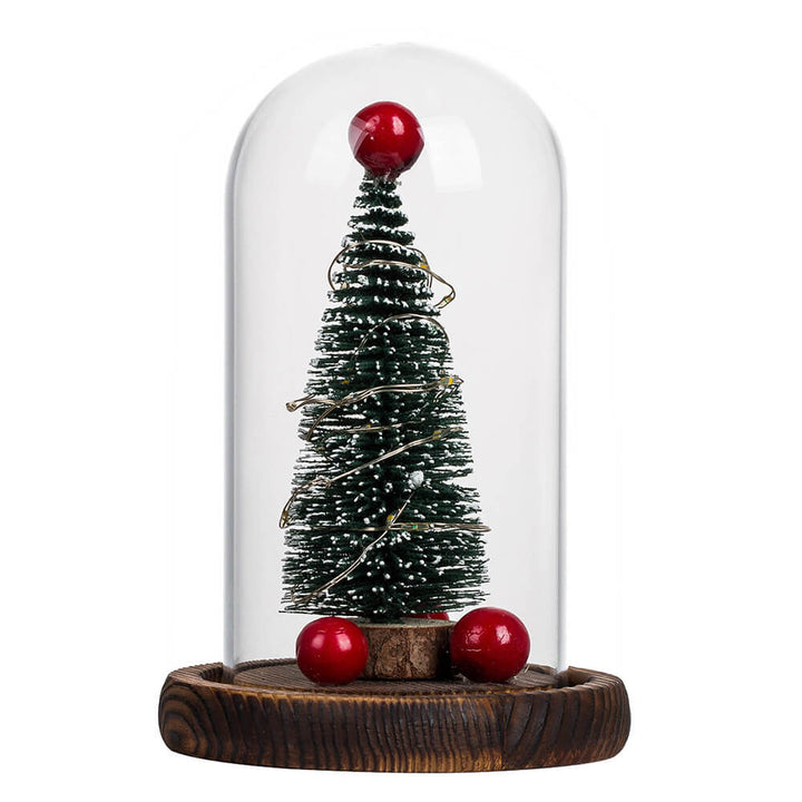 Weihnachtsbaum-Glasabdeckung LED Nachtlicht Tischlampe 