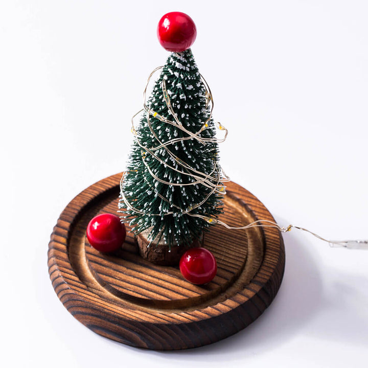 Weihnachtsbaum-Glasabdeckung LED Nachtlicht Tischlampe 