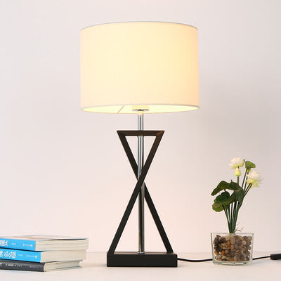 Modern Fabric 1-Light Cylindrical Table Lamps