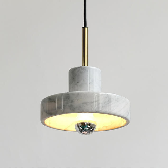 Nordic Round Marble 1-Light Pendant Light