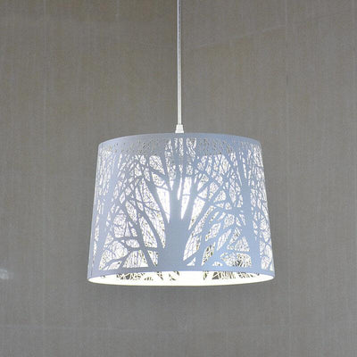 Creative Hollow Carved Cylindrical Metal 1-Light Pendant Light