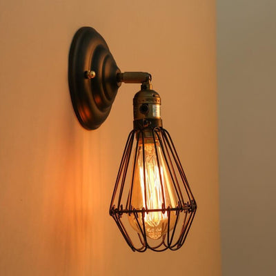Retro Cage 1-Licht-Anpassung Armed Sconce Lamp 