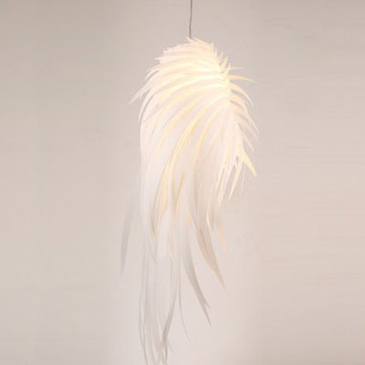 Modern PET Angel Wings Feather LED Pendant Light