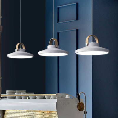 Dôme en anneau macaron nordique, suspension LED à 1 lumière 