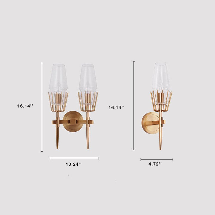Modern Creative Torch Shaped Metal 1-Light Wall Sconce Lamp