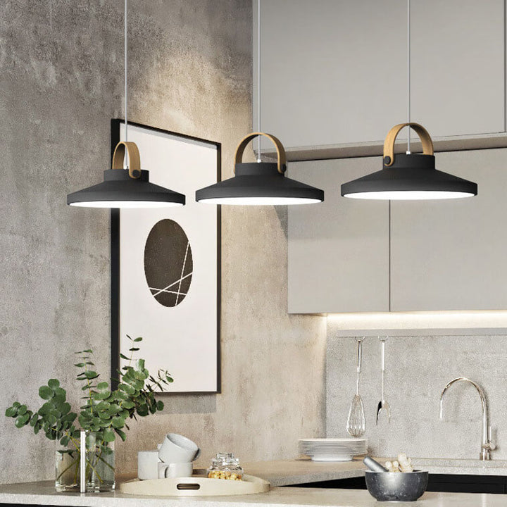 Dôme en anneau macaron nordique, suspension LED à 1 lumière 