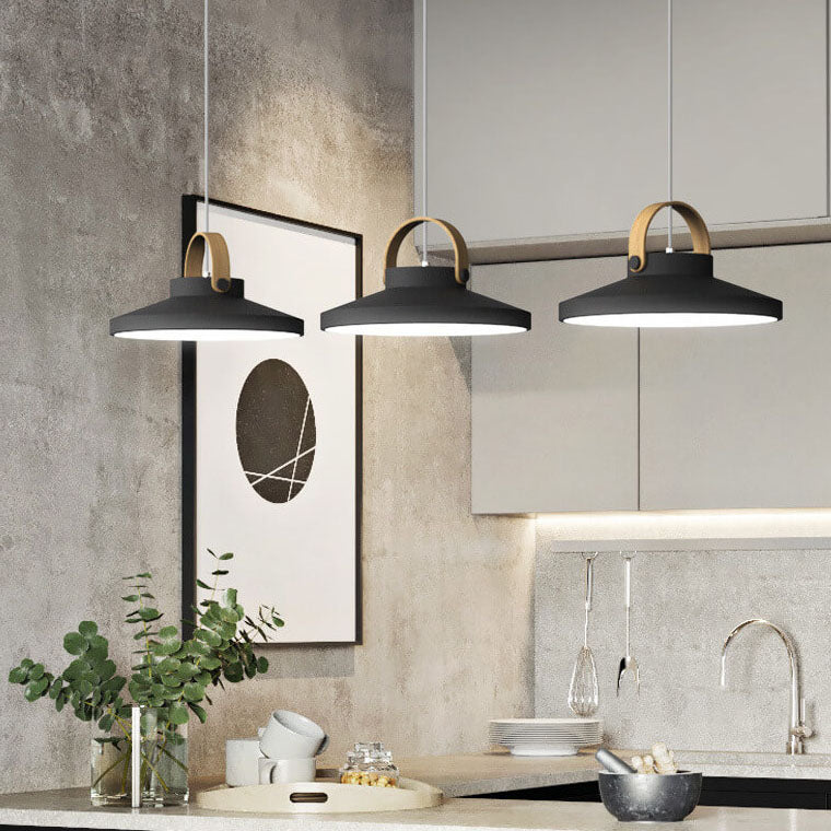 Dôme en anneau macaron nordique, suspension LED à 1 lumière 