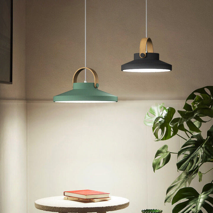Dôme en anneau macaron nordique, suspension LED à 1 lumière 