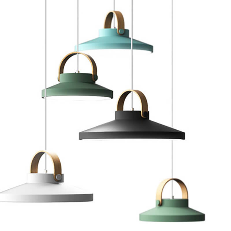 Dôme en anneau macaron nordique, suspension LED à 1 lumière 