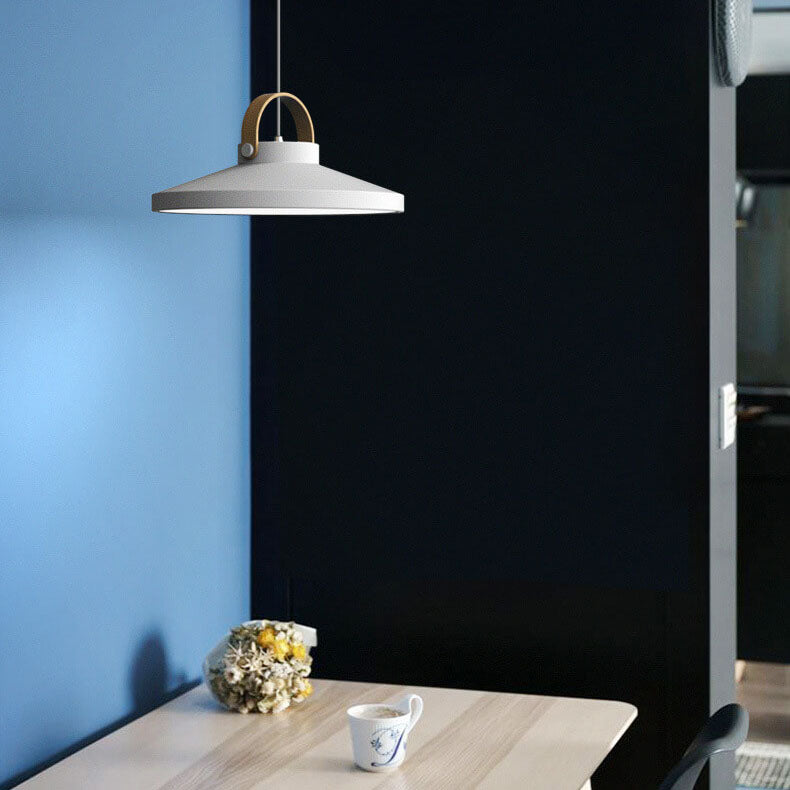 Dôme en anneau macaron nordique, suspension LED à 1 lumière 