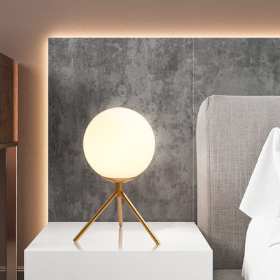 Glass Ball 1-Light Tripod Table Lamps