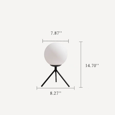 Glass Ball 1-Light Tripod Table Lamps