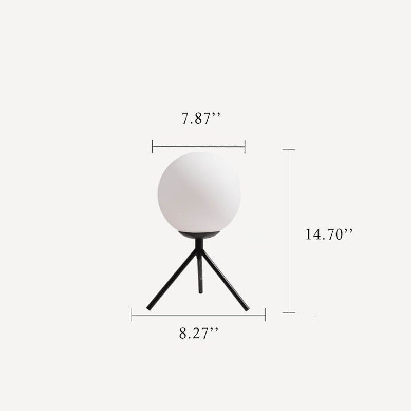 Glass Ball 1-Light Tripod Table Lamps