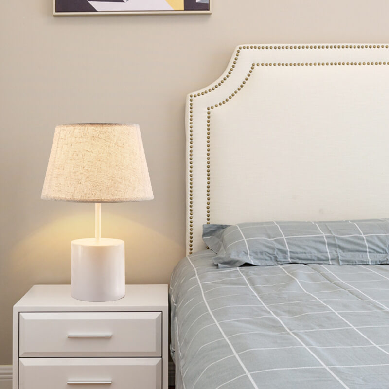 Lámparas de mesa con pantalla de tela moderna de 1 luz 4 diseños 