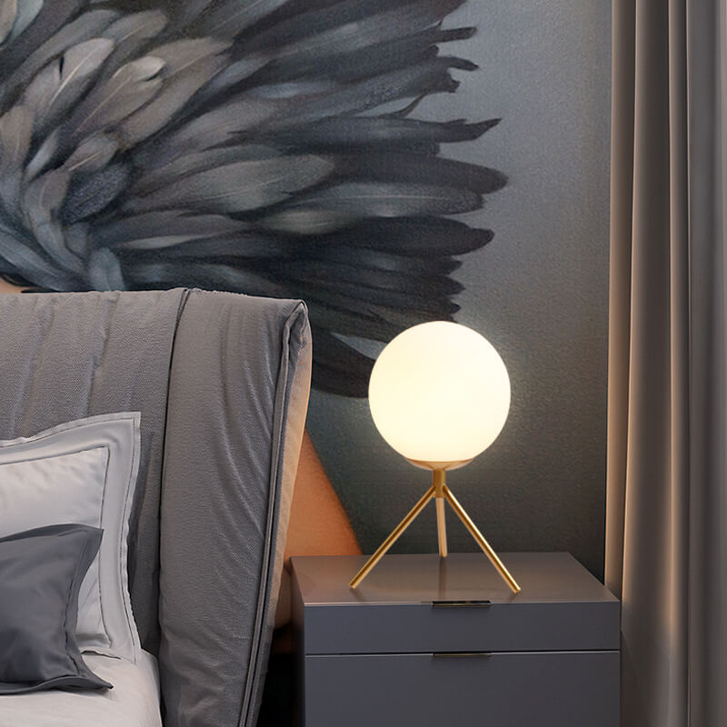 Glass Ball 1-Light Tripod Table Lamps