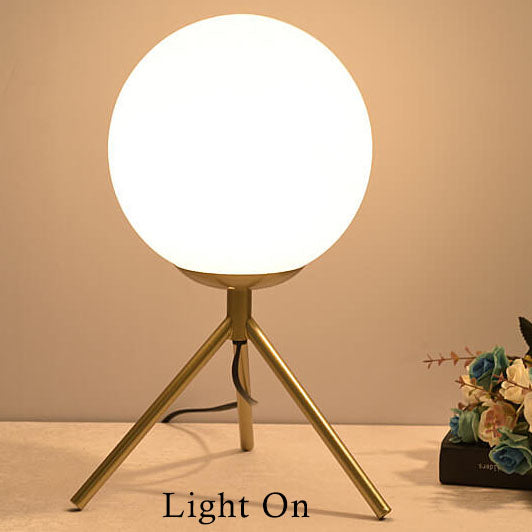 Glass Ball 1-Light Tripod Table Lamps