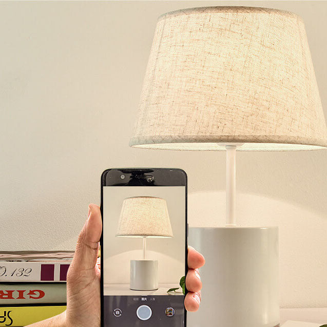 Lámparas de mesa con pantalla de tela moderna de 1 luz 4 diseños 