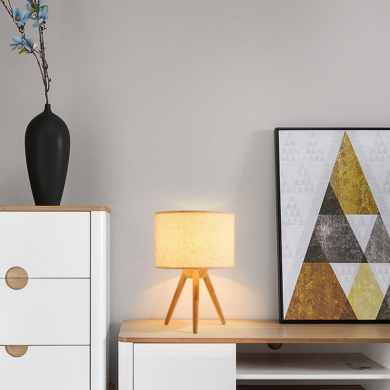 Lámparas de Mesa de Madera Moderna de 1 Luz 