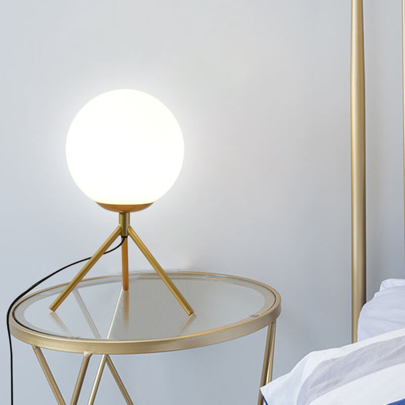 Glass Ball 1-Light Tripod Table Lamps