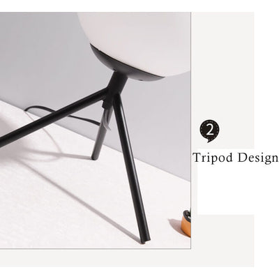 Glass Ball 1-Light Tripod Table Lamps