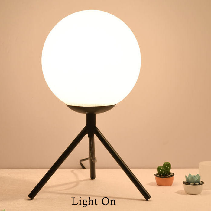 Glass Ball 1-Light Tripod Table Lamps