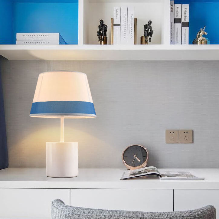 Lámparas de mesa con pantalla de tela moderna de 1 luz 4 diseños 