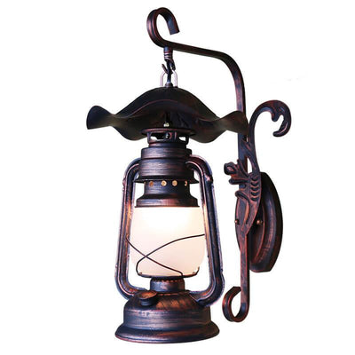 Vintage Old-style Kerosene Lamp Iron 1-Light Wall Sconce Lamp