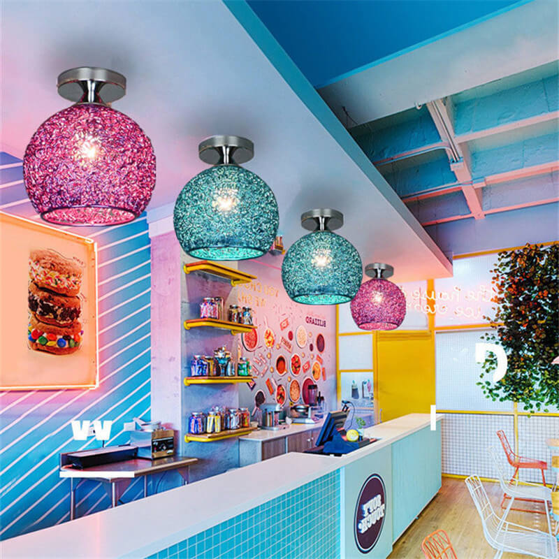Moderne bunte 1-Licht-Kuppel-Halbeinbauleuchte 
