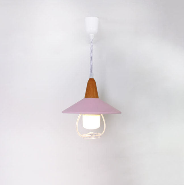 Moderno Macaron Aluminio Escalonado Retráctil Lámpara Colgante de 1 Luz 
