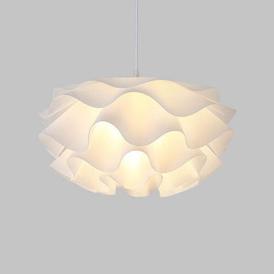 Modern Minimalist Floral Petal Multi-Layered Acrylic 1-Light Pendant Light