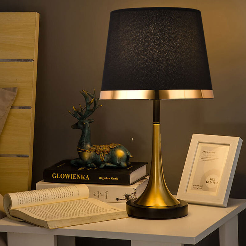 Lampe de Table 1 Lumière en Tissu Rétro Européen 