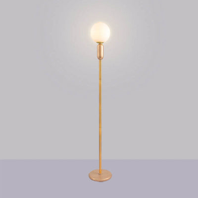 Nordic Minimalist Glass Ball Linear Base LED Standing Floor Lamp