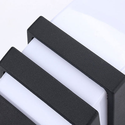 Applique murale LED étanche géométrique courbée moderne pour l'extérieur 